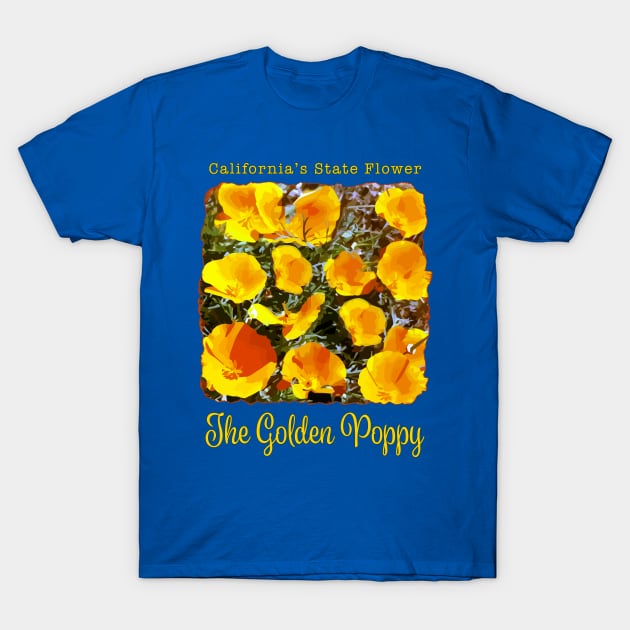 California Golden Poppies T-Shirt by jdunster